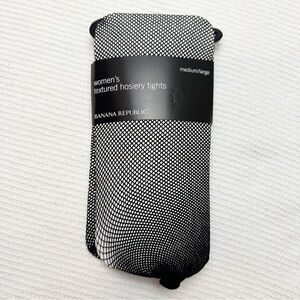 Banana Republic Black Textured Hosiery Tights M/L